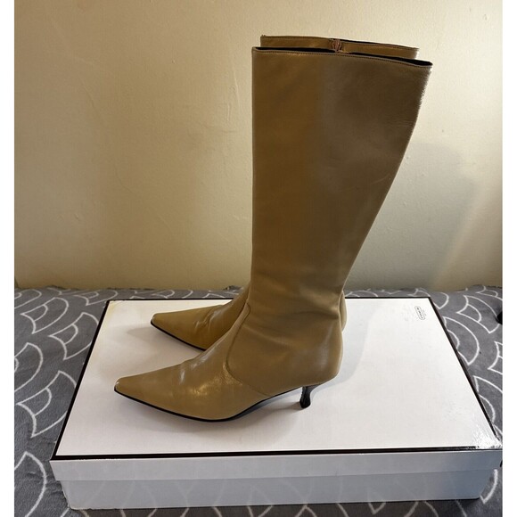 Coach Robynn Suede Tall Flint Leather Buckle Zip Casual Women's Boots Sz 9.5 - Picture 1 of 16
